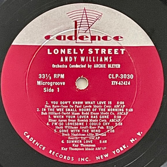 ANDY WILLIAMS Records ~ LONELY STREET + MY FAIR LADY & OTHER BROADWAY HITS + ... - Picture 6 of 15